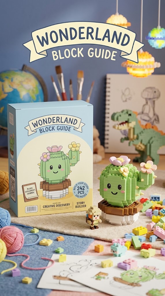 Cactus Series Micro Particle Building Blocks - Multicolor DIY Mini Bricks Set for Plant Lovers & Creative Play