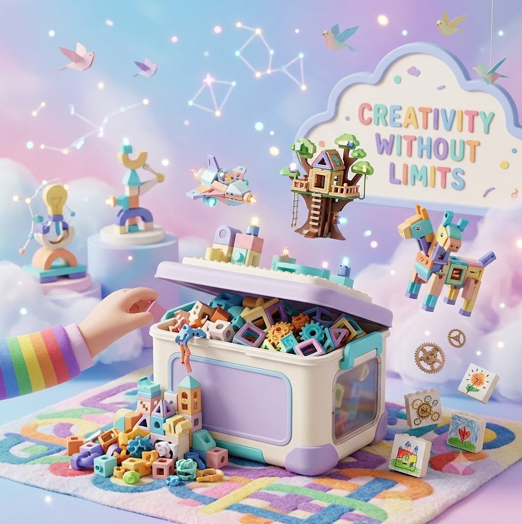 Colorful Pipe Building Block Toys with Wheels & Base - Creative STEM Educational Construction Set for Kids
