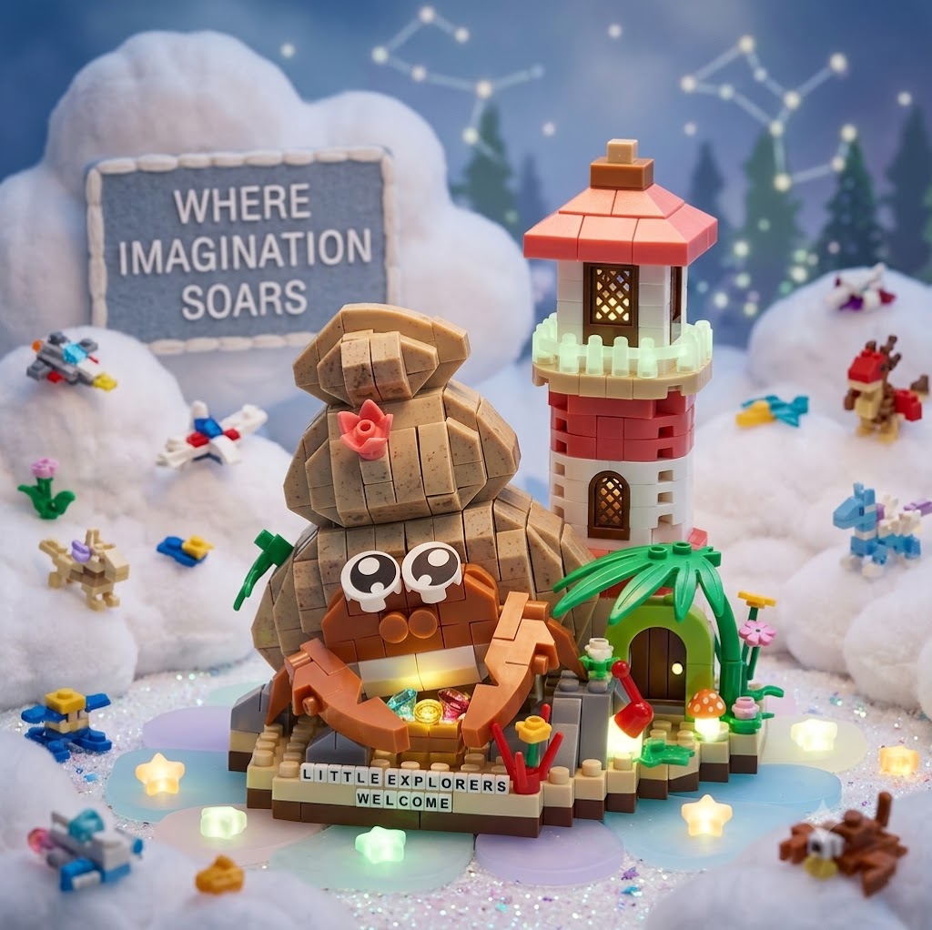 Ocean Series Micro Particle Animal Building Blocks - Cute DIY Mini Bricks Set for Desktop Display & Collectible Gift